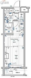 PREMIUMCUBE大岡山DEUX 1DKの間取図画像