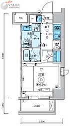 リヴシティ横濱七島町 1Kの間取図画像