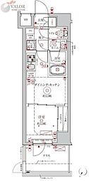 クレイシアIDZ川崎ザ・テラス 1DKの間取図画像