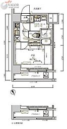 メインステージ川崎新川通 1Kの間取図画像