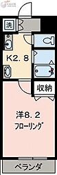 フィオレンテ 1Kの間取図画像