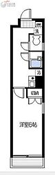 インベスト川崎 1Kの間取図画像