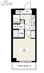MAXIV武蔵新城 1Kの間取図画像
