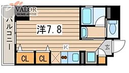 マイスターハウス川崎 ワンルームの間取図画像