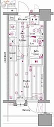 グランド・ガーラ横濱元町 1Kの間取図画像