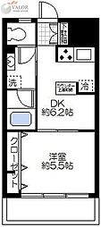 アール・ケープラザ横浜3 1DKの間取図画像