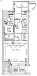 エクセリア川崎 1Kの間取図画像