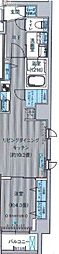 クリスタルパレス蒲西 1LDKの間取図画像