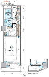 リヴシティ関内 1Kの間取図画像