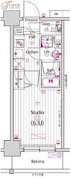 グランド・ガーラ横浜 1Kの間取図画像