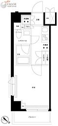 ルーブル川崎貝塚壱番館 1Kの間取図画像