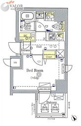 SHOKENレジデンス横浜鶴見4 1Kの間取図画像