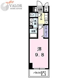 グリシーヌ-T 1Kの間取図画像