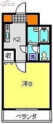 ガーデンハイツ 1Kの間取図画像