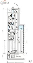 MAXIV新川崎 1Kの間取図画像