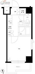 ルーブル仲六郷弐番館 1Kの間取図画像