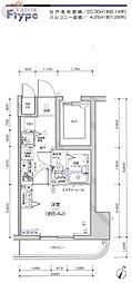 レア横濱中央 1Kの間取図画像