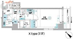 フェニックス横濱関内BAYGAIA 1Kの間取図画像