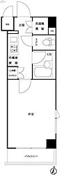 ルーブル武蔵小杉弐番館 1Kの間取図画像