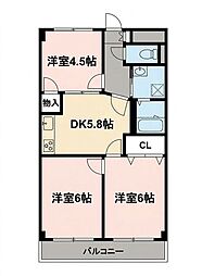シャルムフカセ 3DKの間取図画像
