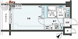 フェニックス新横濱エオール 1Kの間取図画像