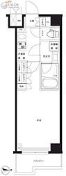 ルーブル川崎八番館 1Kの間取図画像