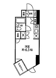 ドミトリー原町田 3階ワンルームの間取り