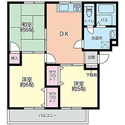 ボナール町田A 2階3DKの間取り