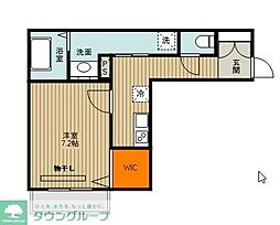 JR横浜線 町田駅 徒歩3分の賃貸マンション 4階1Kの間取り