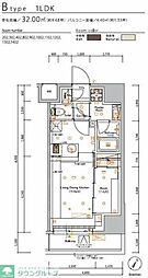 JR横浜線 町田駅 徒歩9分の賃貸マンション 6階1LDKの間取り