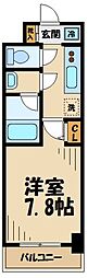 JR横浜線 相模原駅 徒歩3分の賃貸マンション 6階1Kの間取り