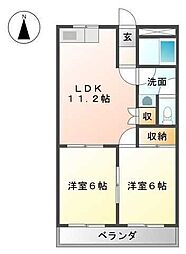 間取図画像 2LDK