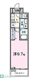 JR横浜線 橋本駅 徒歩9分の賃貸アパート 2階1Kの間取り