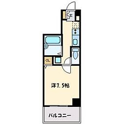 小田急小田原線 町田駅 徒歩2分の賃貸マンション 10階1Kの間取り