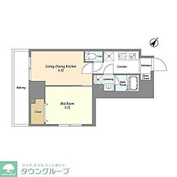小田急小田原線 町田駅 徒歩12分の賃貸マンション 9階2Kの間取り