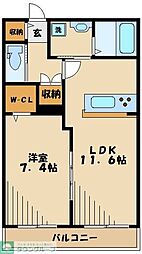 エスグランデ 3階1LDKの間取り