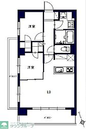 センチュリー八王子ルミエール 2LDKの間取図画像