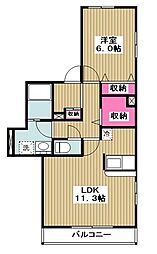 MEINEVILLA2 1SLDKの間取図画像