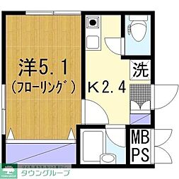 モリオンS 1Kの間取図画像