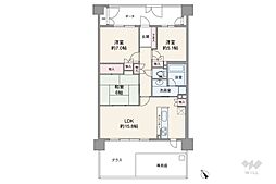 グランノア高槻阿武山VENTO 3LDKの間取図画像