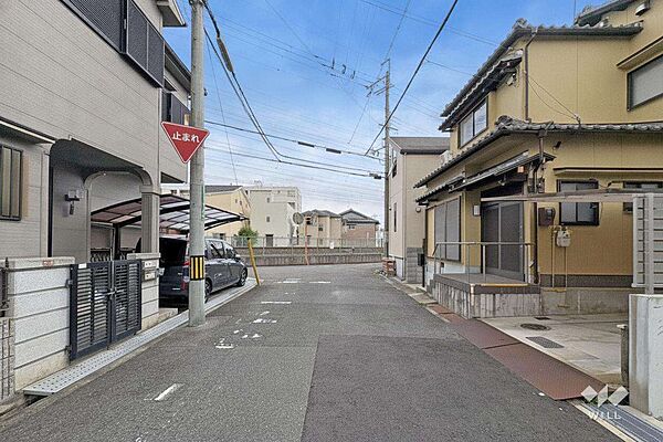 物件の東側前面道路（北側から）［2026年6月21日撮影］