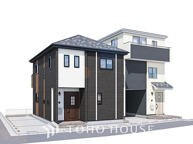 実際に生活する側に立って設計した工夫が要所要所に感じられるキメ細やかさがこの邸の魅力の一つです。（B号棟左側）