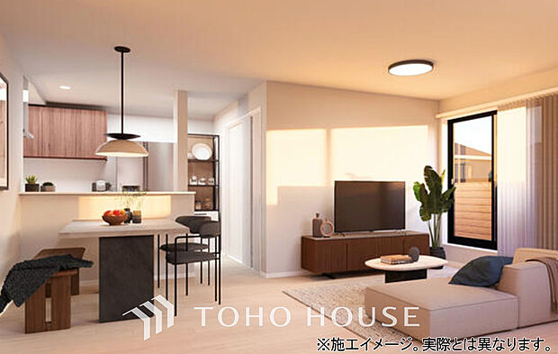 (※施工イメージ。実際とは異なります。)ここにはみんなが集い、食事と楽しい会話が始まる。そんな幸せを感じさせてくれる場所でありたい。