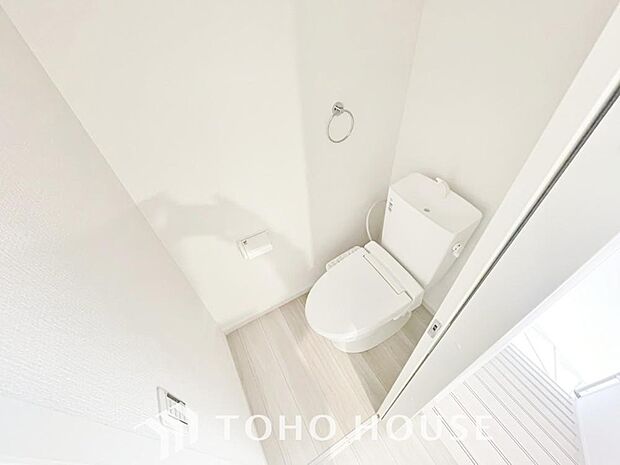 お掃除もラクラクな節水型トイレを設置