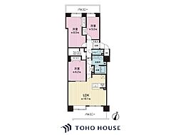 東急ドエル・ステージ21センターコート弐番館　4階 3LDKの間取り