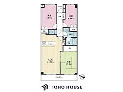 藤和ライブタウン松戸新八柱 2階 3LDKの間取り