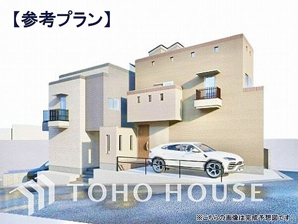 【建物プラン例・左側B棟】※こちらの画像は完成予想図です。新築戸建でなければ体感できないひとときをご体感頂ける筈です。