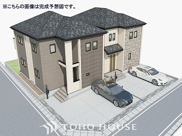 贅沢といえるほどの豊かな居住性と、プライドを満たすクオリティが見事に調和した住空間。※右側がA号棟