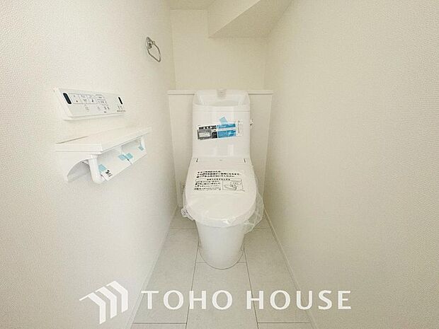 お掃除もラクラクな節水型トイレを設置