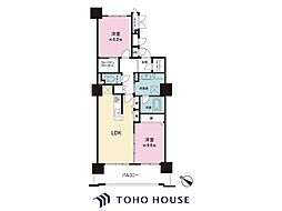 ルネライラタワー船橋 2LDKの間取図画像